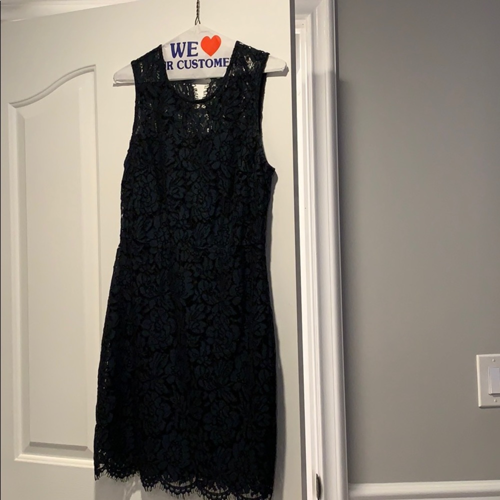 Banana republic navy blue lace dress